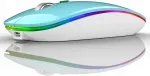 Juhtmevaba optiline hiir LED-valgustusega, Bluetooth 5.1/5.0, 2.4 GHz, laetav, vaikne
