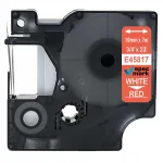 DYMO D1 45817 kleepuv teip, 19 mm x 7 m, punane valgete tr&uuml;kkidega