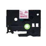 Isetatav lint BROTHER TZe-212, valge, 6 mm, 8 m
