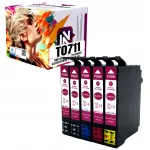 EPSON D92, SX105, SX415, DX8450 tindikassetid, T0711-T0714, 5 tk