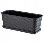 R&otilde;du lillepott alusega, 40 cm, antratsiithall