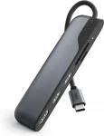USB C kontsentratsioonikas Syntech 5-in-1 HDMI, SD ja TF pesadega