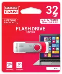 GOODRAM TWISTER USB-m&auml;lupulk, 32GB, USB 3.0, punane