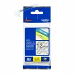 Brother TZe-131 kleepsuteip, 12 mm x 8 m, must tekst, l&auml;bipaistev laminaat