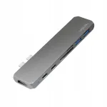 USB-C jagaja MacBookile, 7 pistikut, HDMI 4K, SD/microSD, Thunderbolt 3, PD 100W
