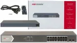 PoE l&uuml;liti Hikvision DS-3E0518P-E/M, 16 PoE porti, 2 SFP