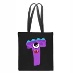 Laste must puuvillane ECO BAG seljakott t&auml;hega T, mudel TT_515