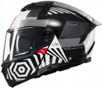 Mootorratta kiiver MT Helmets ATOM 2 SV STRANGE B2, must-valge