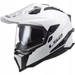 LS2 MX701 Explorer mootorratturi kiiver visiivaga, valge, XL