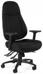 Kontoritool SAGA, must, ergonoomiline, kangaga, k&otilde;rge, kuni 150 kg