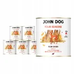 Sarna Four Seasons John Dog koerakonservid, 6 x 800 g, &uuml;hevalgu