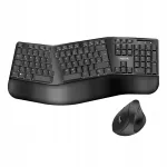 LOGILINK juhtmevaba ergonoomiline klaviatuur ja hiir, 2.4 GHz, 1600 DPI