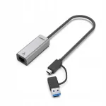 Unitek USB-C/USB-A v&otilde;rgukaart 2,5G Gigabit Ethernetiga