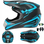 Laste motokrossikiiver koos kinnaste ja prillidega, suurused S&ndash;XL