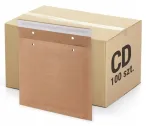 Pruunid mullikile &uuml;mbrikud CD/DVD-le, 100 tk, tugevast kartongist