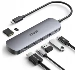 USB jagaja ANKER A83D2, USB-C, HDMI, SD, microSD, 7-&uuml;hes