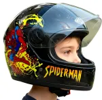 Laste t&auml;iskiiver SPIDERMAN, must, motorrattale, 49&ndash;52 cm