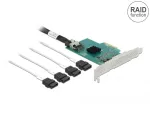 PCIe adapter 4x SATA 6Gb/s RAID Delock 89051, madala profiiliga
