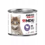 JOHN DOG 99 Menu m&auml;rg kassipoegade toit kalkunilihaga, 200 g