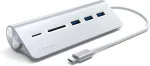USB-C jagaja, 5-&uuml;hes, alumiinium, 3 USB-A pesa, SD kaardi lugeja, h&otilde;bedane