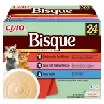 Inaba Ciao Bisque t&auml;iendav kassitoit tuunikalaga, erinevad maitsed, 24 x 40 g