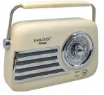 Kaasaskantav FM raadiok&otilde;lar Smukee, Bluetooth, USB/C laadimine, 5V, retrodisain