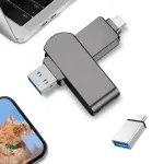 512GB 4-in-1 metallist USB m&auml;lupulk, sobib iPhone, iPad, nutitelefonidele ja arvutitele