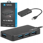 USB jagaja NATEC MOTH, 4 porti, must
