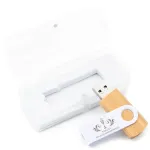 Puidust USB m&auml;lupulk 128 GB karbiga ja graveeringuga esimesele p&uuml;hitsemisele