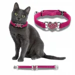 Kaelarihm koertele ja kassidele kellukese DIAMONDS PINK HEART