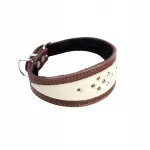 Nahast koera kaelarihm DINGO SOFT Charta Whippeta, L, 41 cm