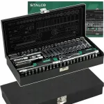 1/4" padrunv&otilde;tmete komplekt padrunv&otilde;tmega, 67 osa, Stalco, metallkarbis