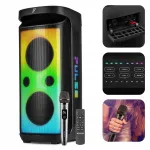 Juhitav 320W k&otilde;lar LED, Bluetooth, USB, FM, laetav, UHF mikrofoniga