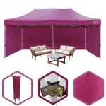 Telk 3x6 m, bordo, 68 kg, kommertskasutuseks, Namaxa, metall&uuml;hendused