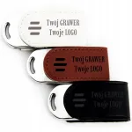 Nahast USB-m&auml;lupulk 64GB, USB 3.0, graveeringuga