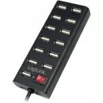USB jagaja LogiLink UA0126, 13 USB 2.0 porti, must