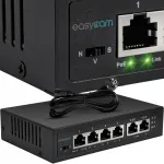 L&uuml;liti 4x PoE 10/100Mbps, 2x uplink, 60W, sobib EasyCam valvekaameratele