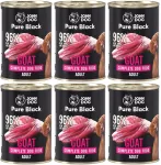 John Dog Pure Black Adult konserveeritud koeratoit kitselihaga, 6 x 400 g