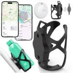 GPS-j&auml;lgija MiLi MiTag jalgrattale veepudeli hoidjaga, sobib Androidi, iOS-i ja Apple jaoks