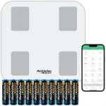 Klaasist anal&uuml;&uuml;tilised vannitoa kaalud 10x AA patareiga