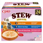 Inaba Cat Ciao Stew lisatoit kassidele 24x40g kanaga, tuunikala ja l&otilde;hega
