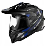 Krossi enduro kiiver LS2 MX701 Carbon Explorer, must/sinine, suurus L