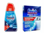FINISH POWER GEL n&otilde;udepesugeel Fresh All in 1 600 ml ja sool 1,2 kg