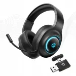 Juhtmevabad m&auml;nguk&otilde;rvaklapid QCY Heroad V200, kolm t&ouml;&ouml;režiimi, RGB, USB-C, mustad
