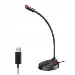 Lauamikrofon F12, 3,5 mm, must, USB, Plug & Play
