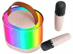 Bluetooth karaoke k&otilde;lar Verk 27503, 2 juhtmevaba mikrofoni, liivakarva