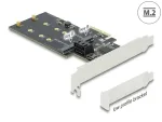 PCIe x4 kontroller Delock 90499, 3x SATA, 2x M.2 Key B, madala profiiliga