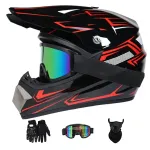 Motoringratturi kiiver prillide, kinnaste ja XL maskiga Cross Light Enduro Quad