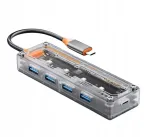 L&auml;bipaistev 4-porti USB-C HUB, USB 3.0 ja Type-C, mudel 1