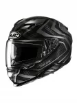 Mootorrattakiiver HJC F71 Carbon Nevio, must-hall, M suurus